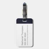 Étiquette À Bagage Graphique orthographique Jade Art Déco ACCIO™ (Dos Vertical)