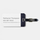 Étiquette À Bagage Graphique orthographique Jade Art Déco ACCIO™ (Dos horizontal)