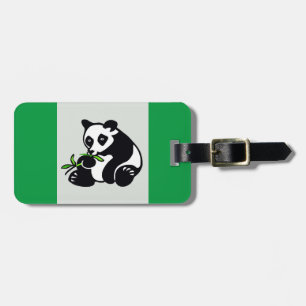 Étiquette À Bagage Graphique PANDA Ours -Conservation - Vert de la fa