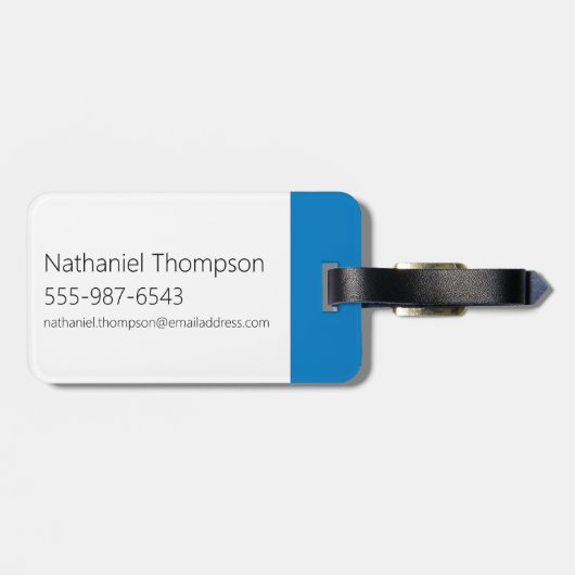 Étiquette À Bagage Graphisme de la vache et du poulet (Dos horizontal)