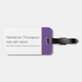 Étiquette À Bagage Graphisme de visage pochoir Willy Wonka (Dos horizontal)