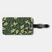 Étiquette À Bagage Grappe de vignes dans les nuances de vert (Dos horizontal)