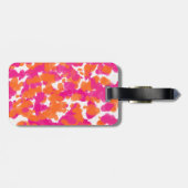 Étiquette À Bagage Gras Fille Rose Chaud Fuchsia Orange Peinture Spla (Dos horizontal)