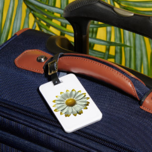 Étiquette À Bagage Gras MOD Daisy Flower - Floral Spring Summer 1960