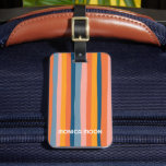 Étiquette À Bagage Gras Moderne Gris Simple Gris Coloré Rose<br><div class="desc">Ajoutez un peu de flair à vos bagages avec ce joli motif rayé. Pris à la main par moi, pour toi ! Cliquez sur "personnaliser" ci-dessus pour modifier le texte ou "modifier à l'aide de l'outil de conception" pour customiser les polices, les couleurs et les placements. Tout est entièrement personnalisable...</div>