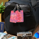 Étiquette À Bagage Gras Moderne Simple Grille Vagues Rose Violet CUST<br><div class="desc">Ajoutez un peu de flair à vos bagages avec ce joli motif. Pris à la main par moi, pour toi ! Consultez ma boutique pour plus de couleurs et de motifs, plus des accessoires assortis comme tongs, totes, nattes, serviettes, poches cosmétiques, tasses et rideaux de douche. Vous pouvez toujours ajouter...</div>