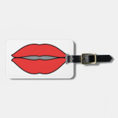 Étiquette À Bagage Gras rouge lèvres Pop Art (Devant horizontal)