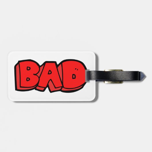 Étiquette À Bagage Gras rouge mauvais style de graffiti (Dos horizontal)