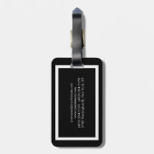 Étiquette À Bagage Gras Texte noir blanc orange élégant professionnel (Dos Vertical)