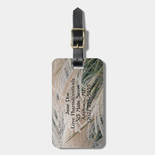 Étiquette À Bagage Grass ornemental double face (Devant Vertical)