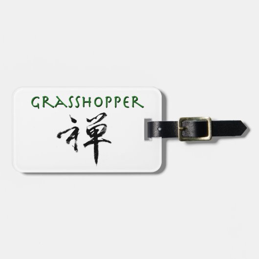 Étiquette À Bagage Grasshopper avec le symbole "Zen" (Devant horizontal)