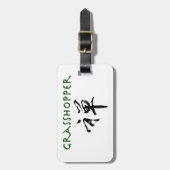 Étiquette À Bagage Grasshopper avec le symbole "Zen" (Devant Vertical)