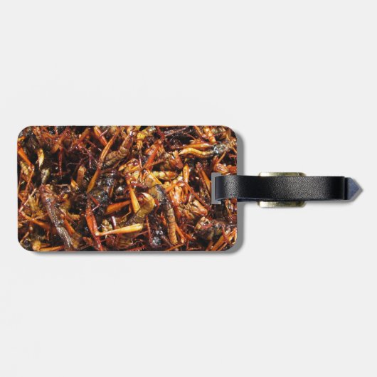 Étiquette À Bagage Grasshopper frit (Takkataen Thot) Alimentation asi (Dos horizontal)