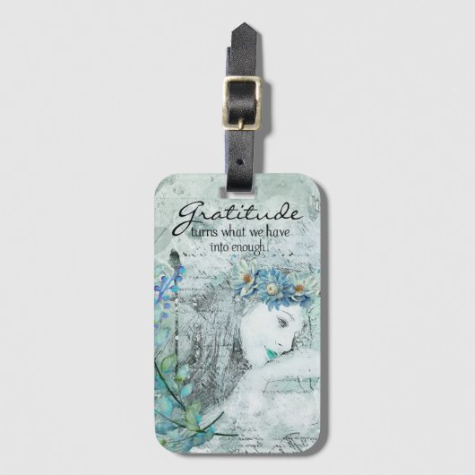 Étiquette À Bagage Gratitude (Devant Vertical)