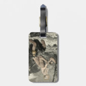 Étiquette À Bagage Gravure de prière de voyage de Christopher de (Dos Vertical)