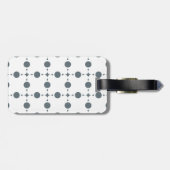 Étiquette À Bagage Gray Polka Dots, Polka Dot Pattern, Dots (Dos horizontal)