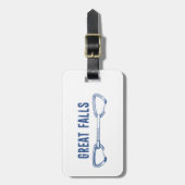 Étiquette À Bagage Great Falls Virginia Rock Escalade Quickdraw (Devant Vertical)