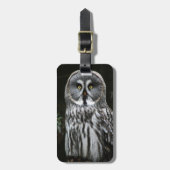 Étiquette À Bagage Great Grey Owl cd ltcna (Devant Vertical)