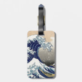 Étiquette À Bagage Great Wave Kanagawa Japanese Painting (Dos Vertical)