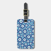 Étiquette À Bagage Grec Mati Mataki - motif d'oeil mauvais de (Devant Vertical)