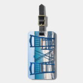 Étiquette À Bagage Grèce bleu Taverna photo de voyage (Devant Vertical)