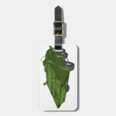 Étiquette À Bagage Green Armoured Military Vehicle (Devant Vertical)