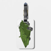 Étiquette À Bagage Green Armoured Military Vehicle (Dos Vertical)