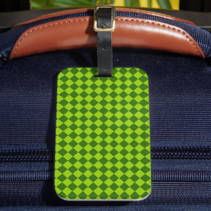 Étiquette À Bagage Green Combination Diamond Motif par STaylor