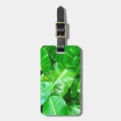 Étiquette À Bagage Green feuille Palm Leaf feuillage tropical jungle (Devant Vertical)