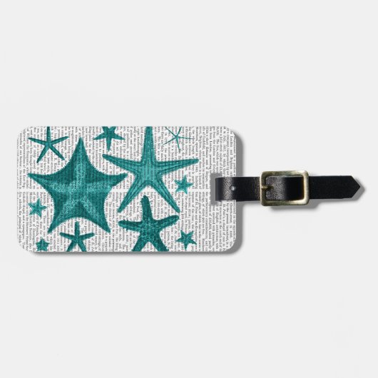 Étiquette À Bagage Green Starfish Collection 2 (Devant horizontal)