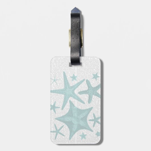 Étiquette À Bagage Green Starfish Collection 2 (Dos Vertical)