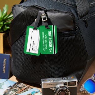 Étiquette À Bagage Green Team Wrestling Gear Bag Luggage Tag