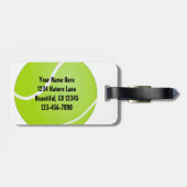 Étiquette À Bagage Green Tennis Ball LOVE (Dos horizontal)