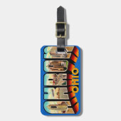 Étiquette À Bagage  Greetings from Akron Ohio (Devant Vertical)