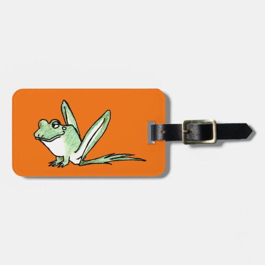 Étiquette À Bagage Grenouille (Devant horizontal)