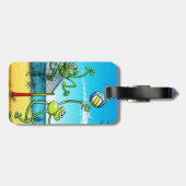 Étiquette À Bagage Grenouille de volleyball (Dos horizontal)