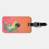 Étiquette À Bagage Grenouille hawaïenne heureuse sur le jeune bambou (Devant horizontal)