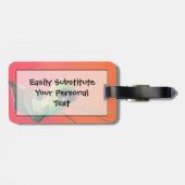 Étiquette À Bagage Grenouille hawaïenne heureuse sur le jeune bambou (Dos horizontal)