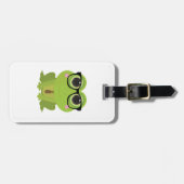 Étiquette À Bagage Grenouille Nerd (Devant horizontal)