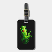 Étiquette À Bagage Grenouille verte (Devant Vertical)