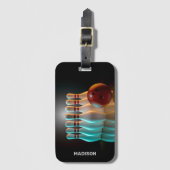 Étiquette À Bagage Grève de bol de texte personnalisé (Devant Vertical)