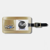 Étiquette À Bagage Grève de boule de bowling (Devant horizontal)