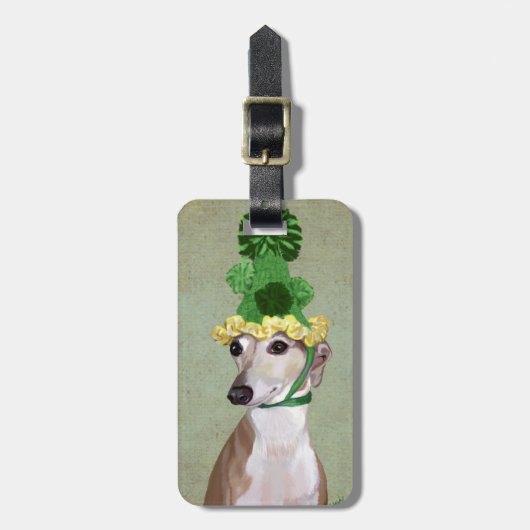 Étiquette À Bagage Greyhound en Casquette vert (Devant Vertical)
