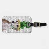 Étiquette À Bagage Greyhound en vert Casquette tricoté 2 (Devant horizontal)