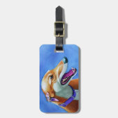 Étiquette À Bagage Greyhound Secourt Chien (Devant Vertical)