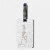 Étiquette À Bagage Greyhound sur Black Penny Farthing Bike (Dos Vertical)