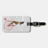 Étiquette À Bagage Greyhound sur Red Penny Farthing Bike (Devant horizontal)