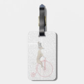Étiquette À Bagage Greyhound sur Red Penny Farthing Bike (Dos Vertical)