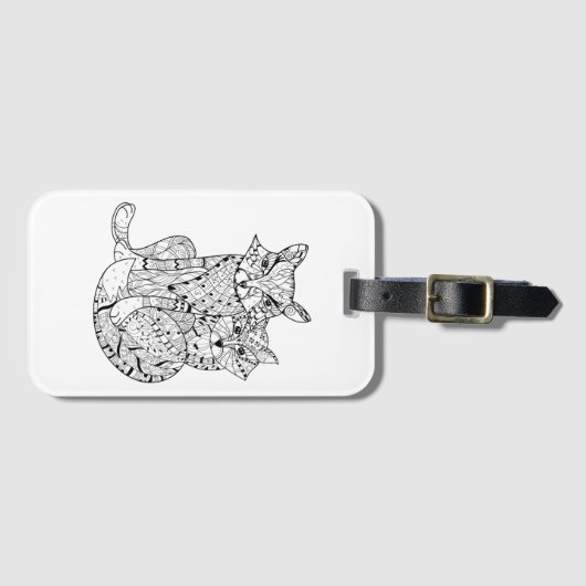 Étiquette À Bagage Griffonnage de Fox de Boho (Devant Horizontal)