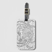 Étiquette À Bagage Griffonnage détaillé de crabe de mer (Devant Vertical)